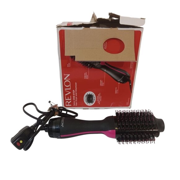 Revlon Blow Dryer Brush Black Pink Professional One Step Volumizer No Manual - Picture 2 of 8